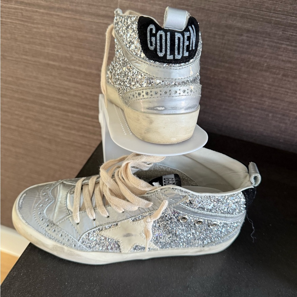 Golden Goose Silver Glitter High-Tops